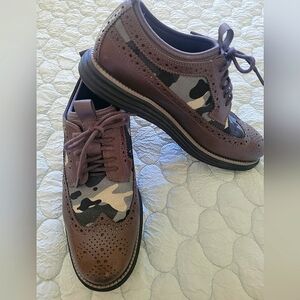 Cole Haan Brown and Camouflage Oxfords with Comfortable Sole